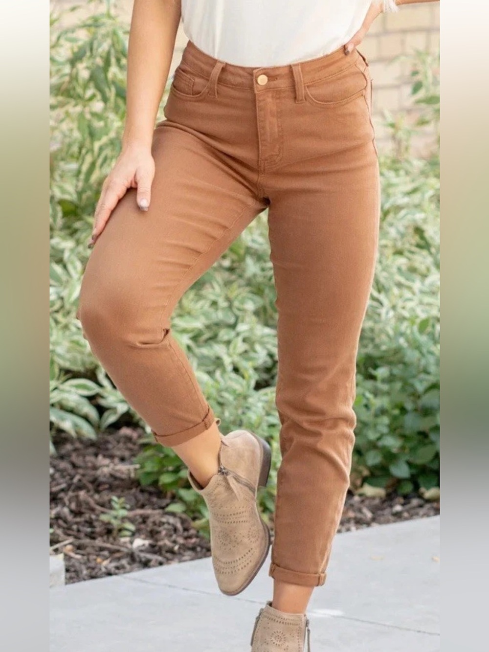 Judy Blue Woodland brown High Rise Slim fit Straight leg denim jeans Women’s 16W